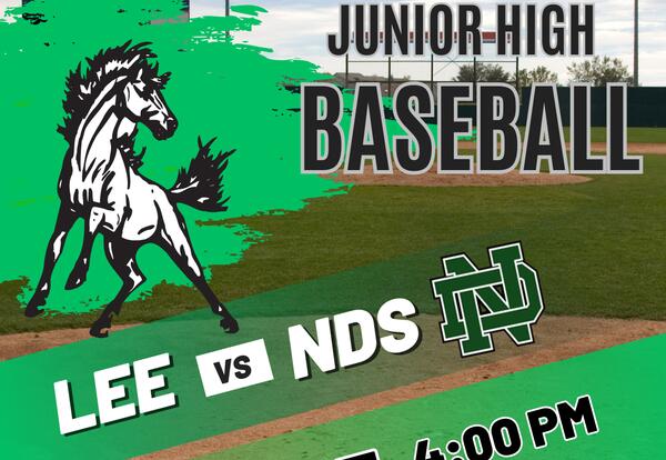 Junior High Baseball HOME today!