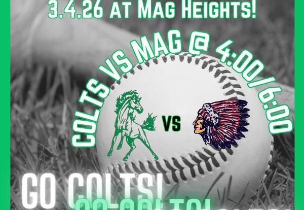 Junior High Baseball at Magnolia Heights TODAY!