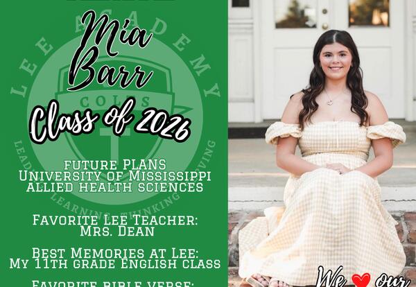 2026 Senior Spotlight - Mia Barr