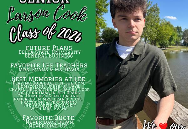 Senior Spotlight 2026 - Larson Cook