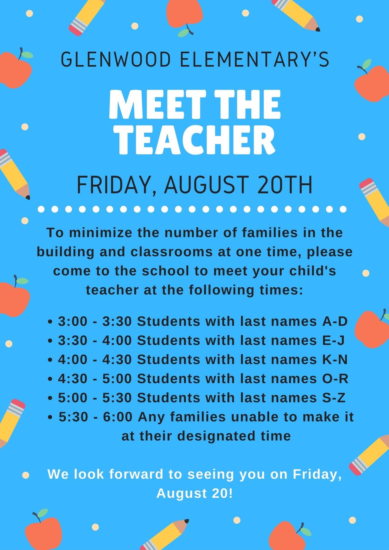 Meet The Teacher! 2021 Glenwood Elementary School