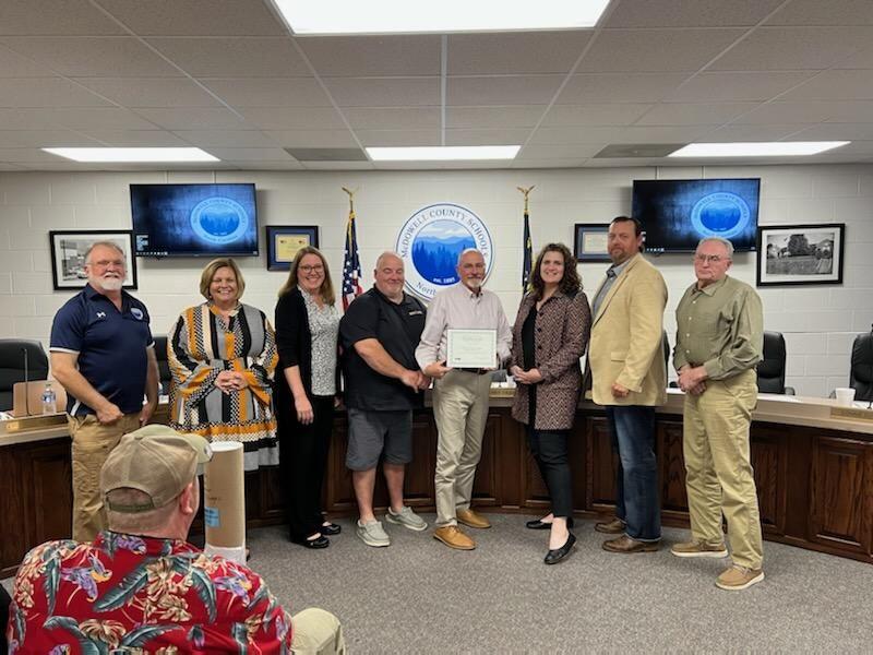 MCS School Board Received The NCSBA Silver Bell Award McDowell County