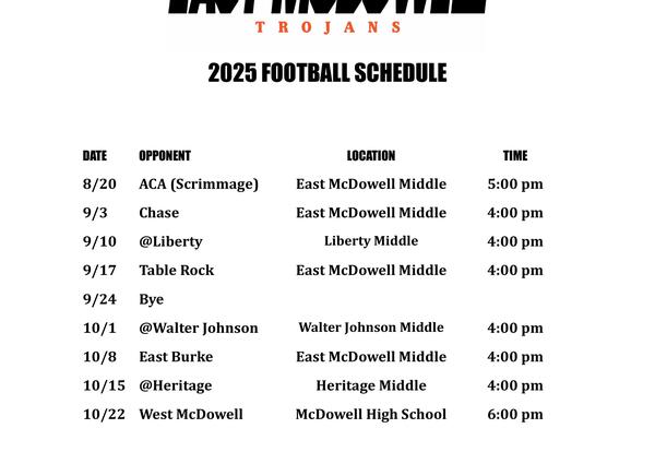 Athletic Schedule