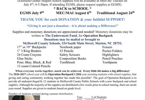 Operation Backpack