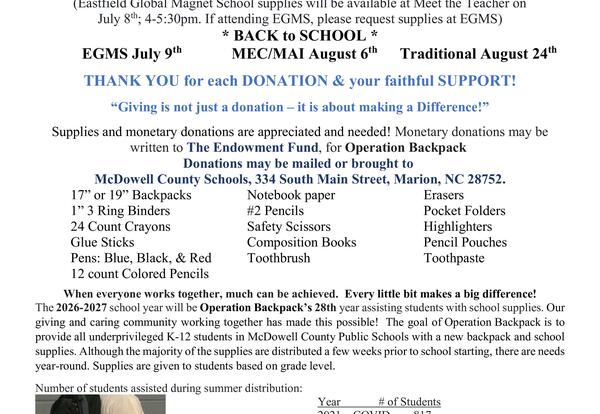 Operation Backpack
