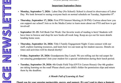 Sept newsletter