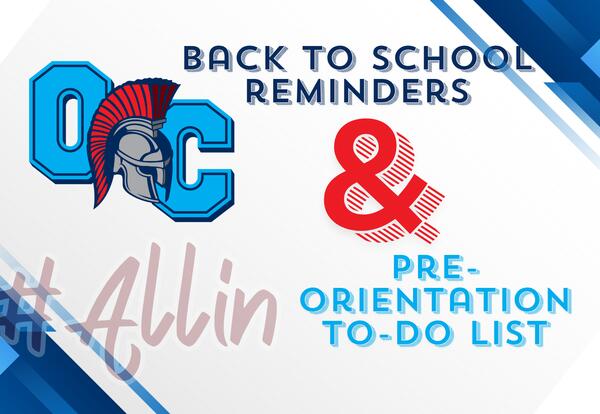Back to School Reminders