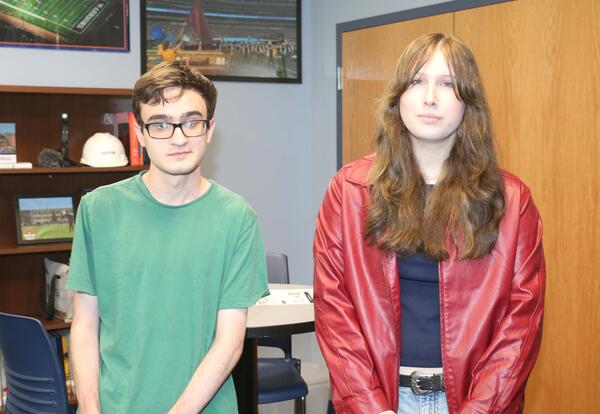 Caleb Brown, left, and Juliet Tice