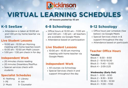 Virtual Learning Schedule