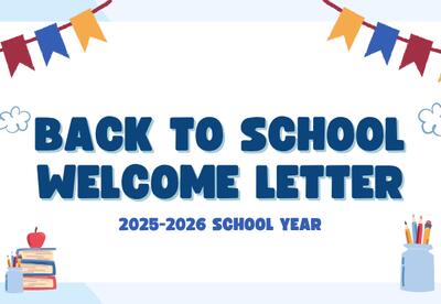Back to School Welcome letter