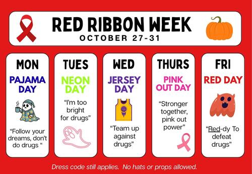 Red Ribbon Week Poster October 27-31