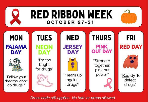 Red Ribbon Week Poster October 27-31