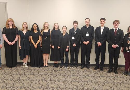 Group photo of choir students