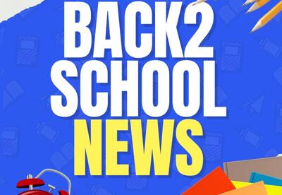 Back to School News with blue background
