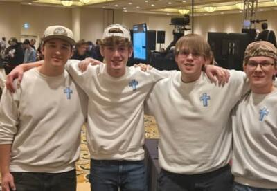 Picture of 4 seniors from James Irwin Charter HIgh School Competing in World Robotics Championship