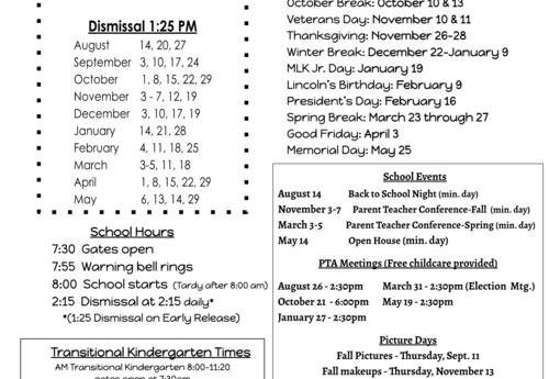 Thumbnail of 2025-6 School Schedule