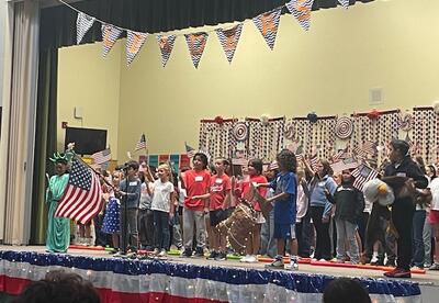 Children performing in a 3rd Grade Musical