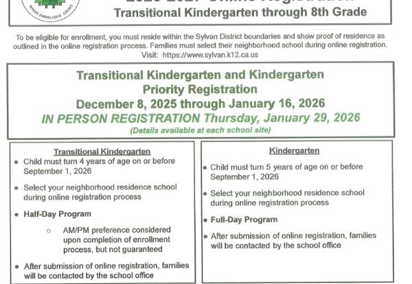Registration Forms for 2026-27