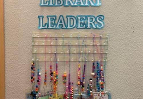 Helping out at the library