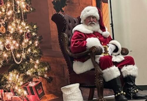 Santa Claus by the tree