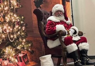 Santa Claus by the tree