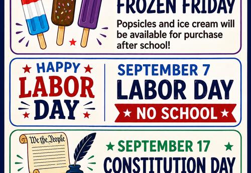 Important dates for September 2026