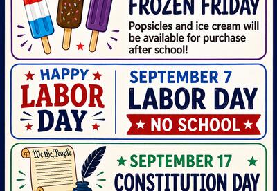 Important dates for September 2026