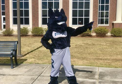Rex the Rougarou welcomes students back to RPCC campus