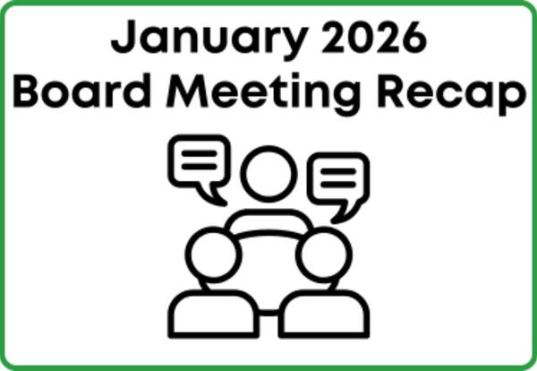 January 13, 2026 Board Meeting Recap