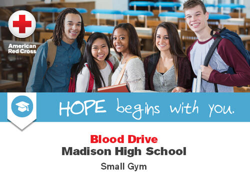 American Red Cross Blood Drive at Madison flyer