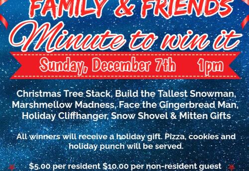 Holiday Family & Friends Minute to win it