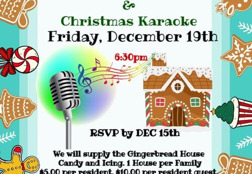 Gingerbread House Family Decorating Party & Christmas Karaoke