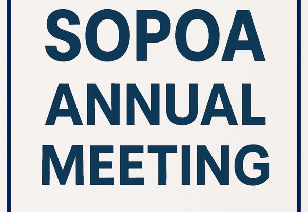 SOPOA Annual Meeting - September 25th 2025 - 6PM - Club House