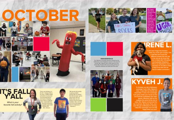 OLHMS Yearbook spread for exceptional photography