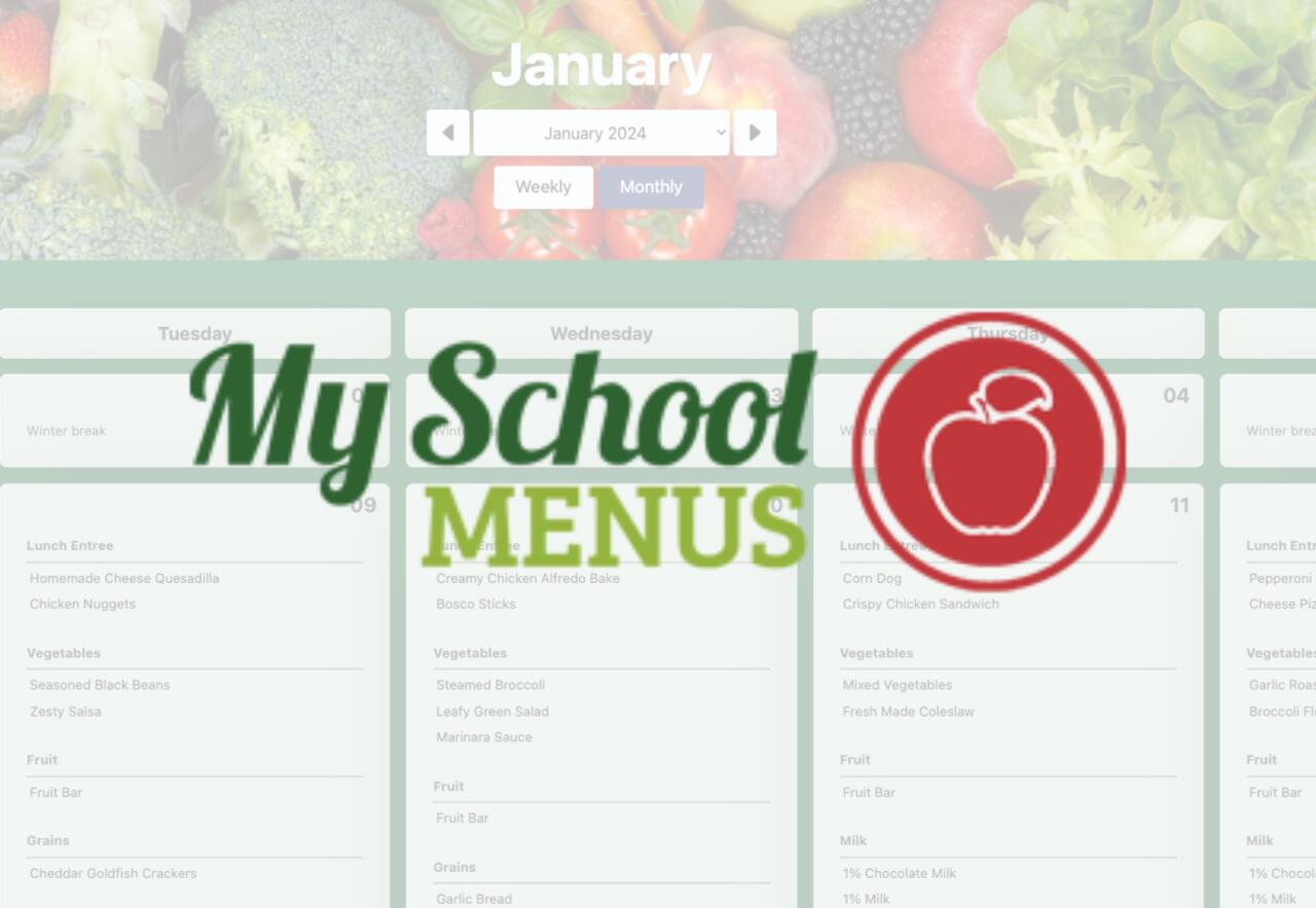 District 123 Food Service Vendor Introduces My School Menus