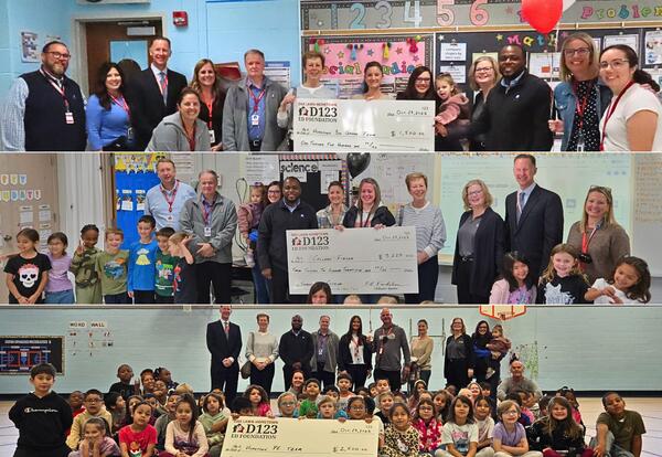 D123 Ed Foundation Recognizes Grant Winners with Balloon Brigade