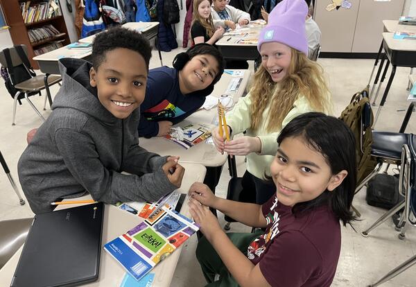 Fourth Graders Take on a Hands-Free Challenge