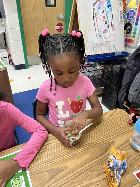 Student trying a new culinary project