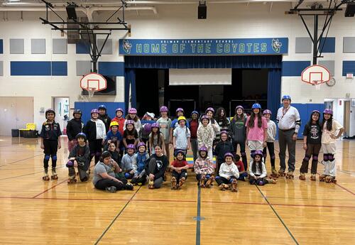 5th grade students, Mrs. Lyman, and Mr. Creech