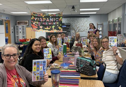 Staff ready for some lotería!