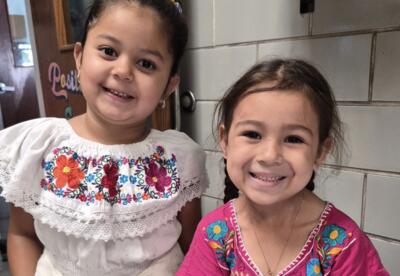girls smiling