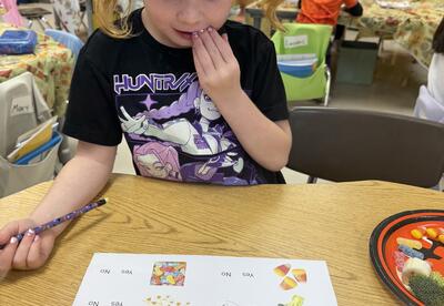 Student rating if she liked foods she tasted.