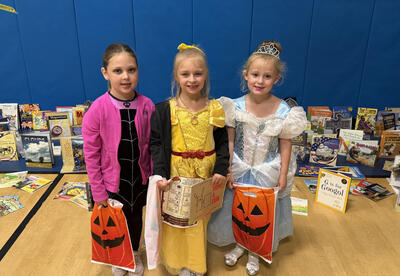 Students picking books