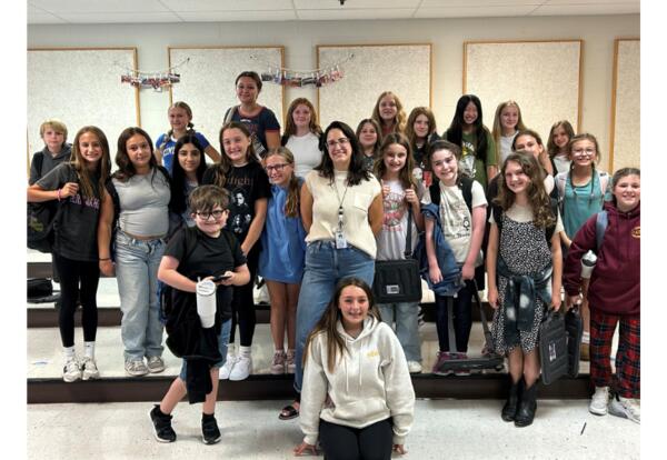 Mrs. Crivello and students