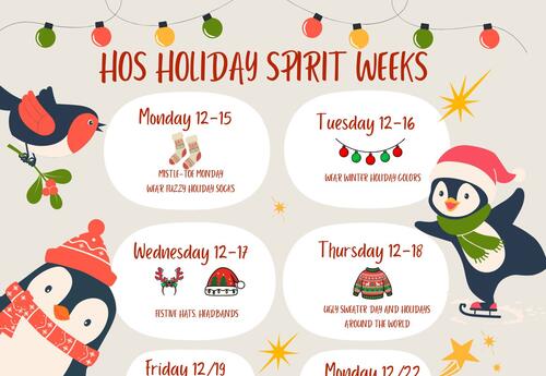 HOS Holiday Spirit Weeks for First Grade