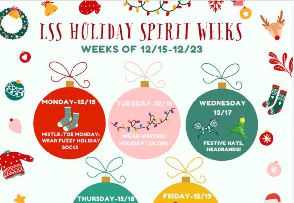 LSS - Holiday Spirit Weeks for Kindergarten