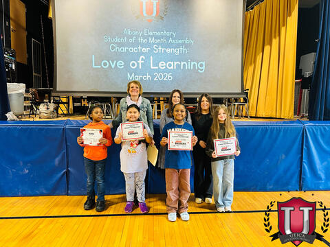 Students Celebrating at Award Ceremony