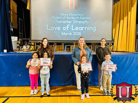 Students Celebrating at Award Ceremony