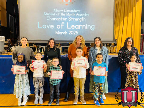 Students Celebrating at Award Ceremony