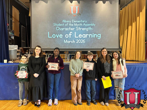 Students Celebrating at Award Ceremony